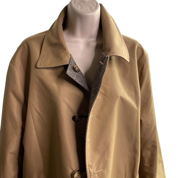 Vintage Brooks Brothers Reversible Mens Coat 40R Wool & Polyester Gray/Beige u - Picture 15 of 16